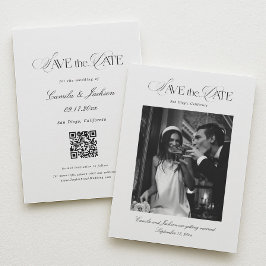 Convites Black and White Wedding Save the Date