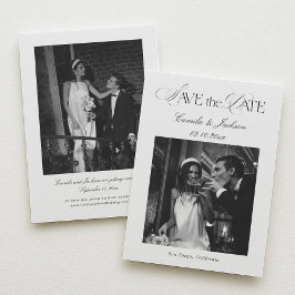 Convites Black and White Wedding Save the Date