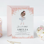 Convites Black Ballerina em White Dress Floral Aniversário<br><div class="desc">Dance e gira para a aniversariante! Convide familiares e amigos para o aniversário do seu filho com este convite de aniversário elegante e caprichoso. Apresenta ilustrações de aquarela de uma bailarina preta em um vestido branco com flores rosas e douradas. Personalize adicionando o nome e os detalhes de aniversário do...</div>
