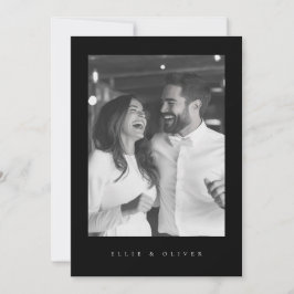 Convites Black Boho Modern Photo Wedding Modern Modern