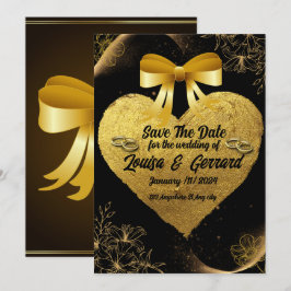Convites Black Burgundy e Dourado Casamento Floral Moderno