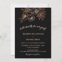 Black Copper Floral | Goth Wedding