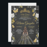 Convites Black & Dourado Mexicano Charra Mis XV Anos Invite<br><div class="desc">Black & Dourado Mexicano Charra Mis XV Anos Invite</div>