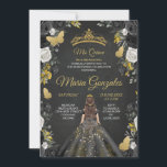 Convites Black & Dourado Mexicano Charra Mis XV Anos Invite<br><div class="desc">Black & Dourado Mexicano Charra Mis XV Anos Invite</div>