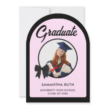Black Gingham Bow Arch Photo Graduation Party