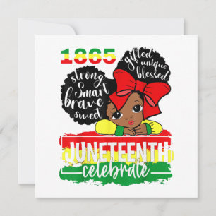 Convites Black Girl 1865 Celebra a independência D