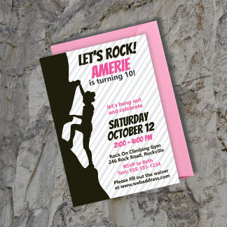 Convites Black Girl Rock Escalando Aniversário