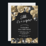 Convites Black Gold Balloons Surprise 60th Birthday<br><div class="desc">Create your own Black Gold Balloons Surprise 60th Birthday Invitation! Personalize this design with your own text. You can further customize this design by selecting the "Edit Details" button if desired.</div>