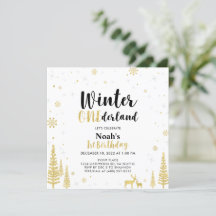 Black & Gold Inverno Onederland 1º Primeiro Aniver