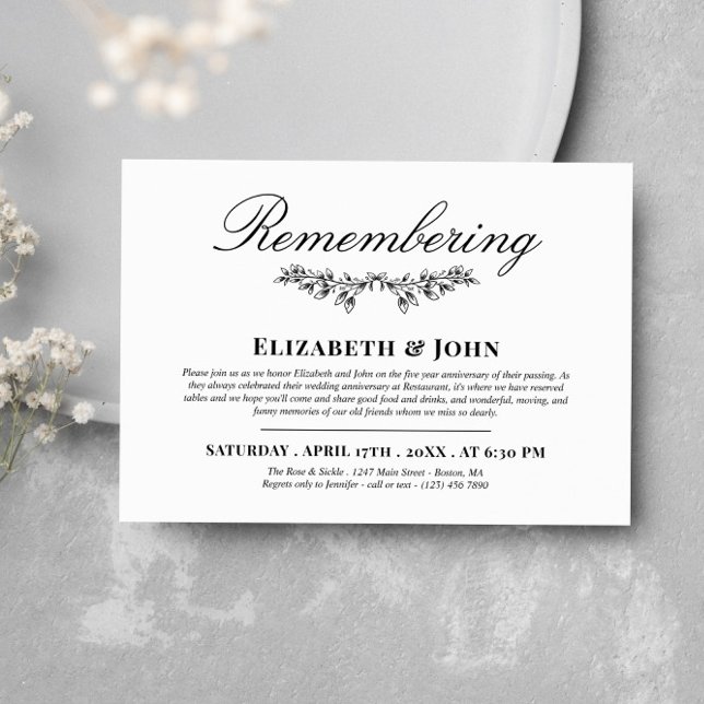 Convites Black Greenery Conjunta Lembrando Aniversário da M (Criador carregado)