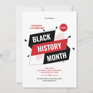 Convites Black History Month Flyer Template