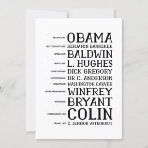 Convites black history month legends icons