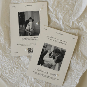 Convites Black & Ivory Casamento no Tribunal Vintage Save t