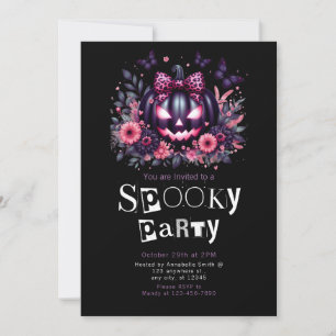 Convites Black Jack-O' Lanterna Moderna Halloween Minimalis