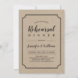 Convites Black & Kraft | Jantar de Ensaios de Casamento Clá