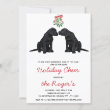 Black Labrador Mistletoe Cute Dog Puppy