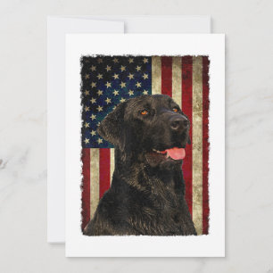 Convites Black Labrador T Shirt Gift USA Flag Lab Owner Duc