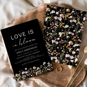 Convites Black Love in Bloom Wildflower Chá de panela