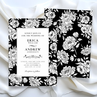 Convites Black roses wedding