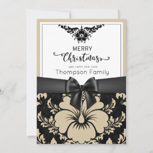 Convites Black script feliz Natal feliz ano novo