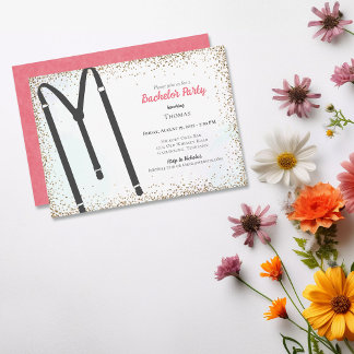 Convites Black Suspender Bachelor Party