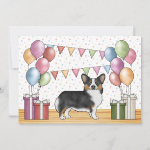 Convites Black Tricolor Pembroke Welsh Corgi - Belo Anivers