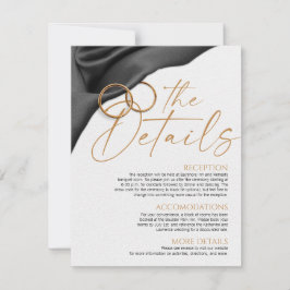 Convites Black Velvet Wedding Details Card