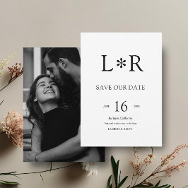 Convites Black & White | Stylish Modern Save the Date