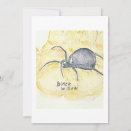 Convites Black Widow Greeting Card
