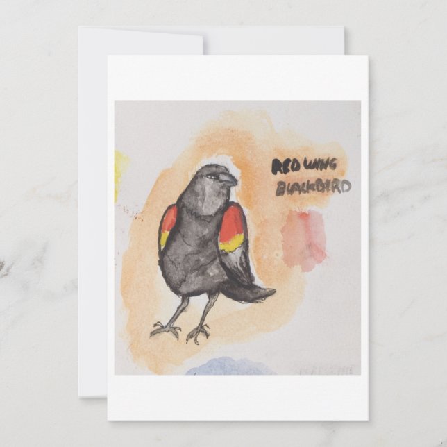Convites Blackbird Greeting Card (Frente)