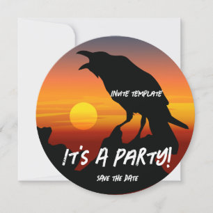 Convites Blackbird Party Sunset Raven