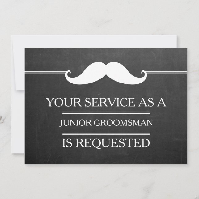 Convites Blackboard Your Service as a Groomsman Request Inv (Frente)