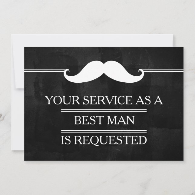 Convites Blackboard Your Service as Best man Request (Frente)