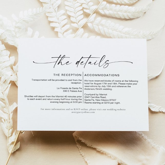 Convites BLAIR Modern Bohemian Simples Detalhes Inserir Pla (Criador carregado)