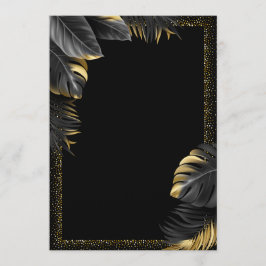 Convites Blank gold Birthday Invitation 