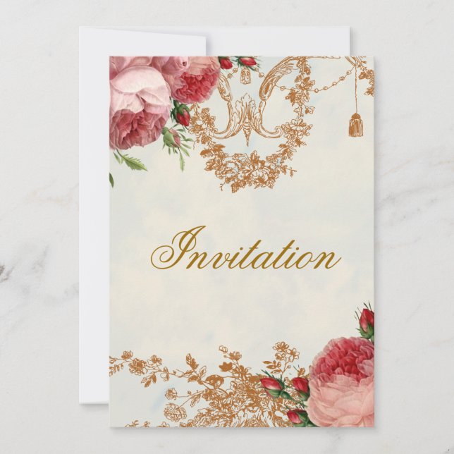 Convites Blenheim Rose - Céu de Verão (Frente)