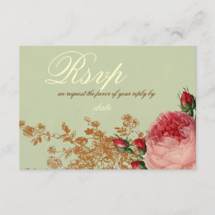 Convites Blenheim Rose- Elegante Verde Salvia RSVP