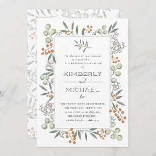 Convites Blissful Bounty Botanical Wedding Suite