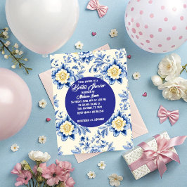 Convites Blissful Chinoiserie Bridal Shower Invitation