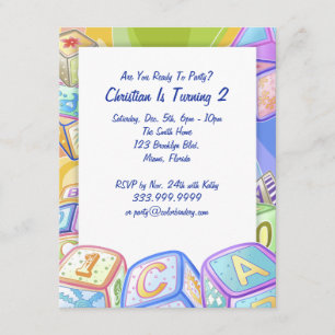 Convites Blocos de cor 4,25 x 5,5 Polegadas