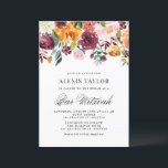 Convites Blogues de outono de Watercolor Querem Bar Mitzvah<br><div class="desc">Convide a família e os amigos para o seu evento com este convite personalizável de bar floral mitzvah. Apresenta flores de queda de aquarela e um fundo correspondente. Este convite para bar de flores mitzvah será perfeito para eventos do outono ou do outono. Personalize adicionando seus detalhes. Itens correspondentes estão...</div>