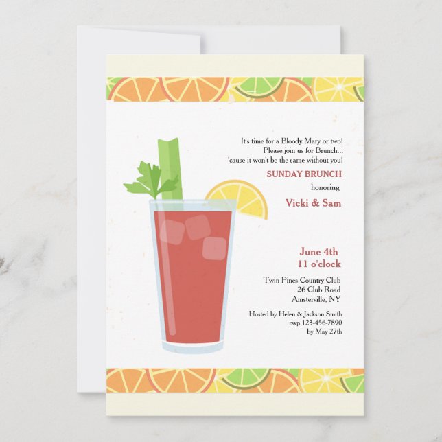 Convites Bloody Mary Invitation (Frente)