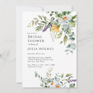 Convites Bloom Wildflower   Meadow Floral   CHÁ DE PANELA I