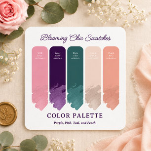 Convites Blooming Chic • Paleta de Cores de Casamento Flora