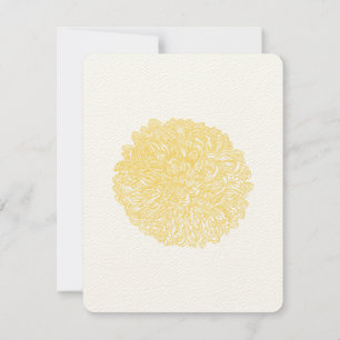 Convites Blooming Dahlia Yellow Iris Wedding