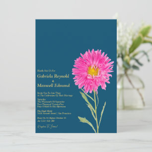 Convites Blooms Nature Aster Floral Weding