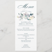 Blooms Vintage| Floral de Aquarela| Menu Casamento
