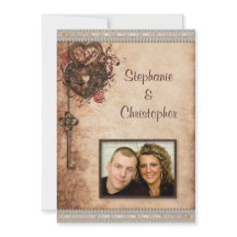 Bloqueio de Corações Vintage e Casamento de Fotos-