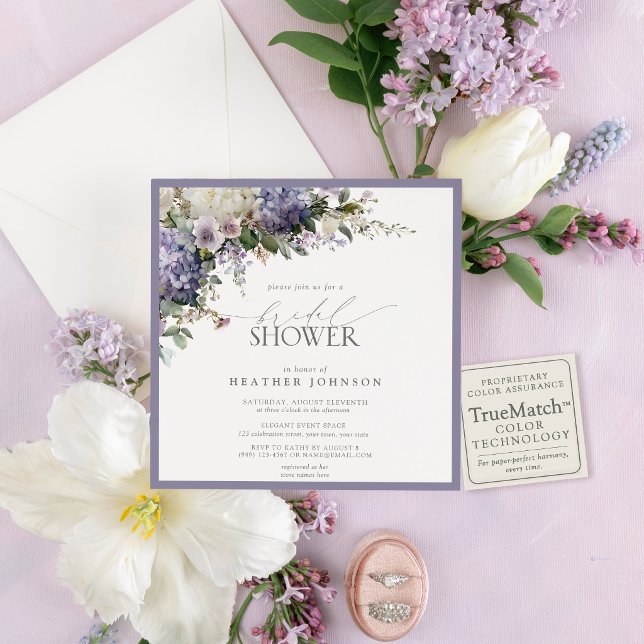 Convites Blossom & Bliss | Chuveiro de Noiva Floral Lavanda (Where friendship blossoms and beautiful memories begin.)