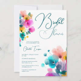Convites Blossomas Coloridos Bridal Bash